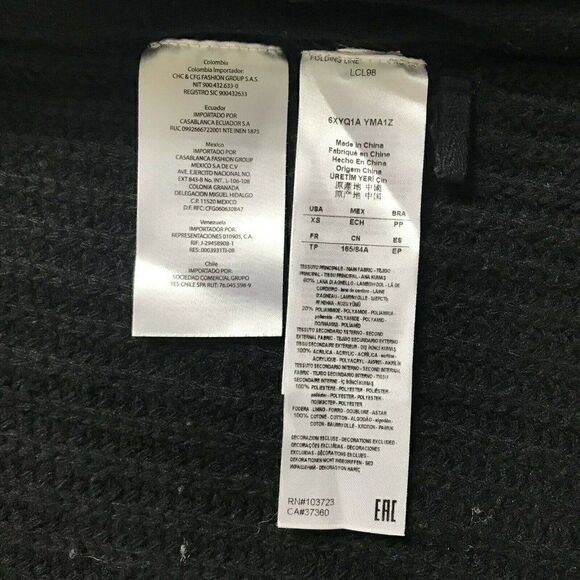 Armani Exchange Womens Black Front Vest Size XS - Picture 6 of 8